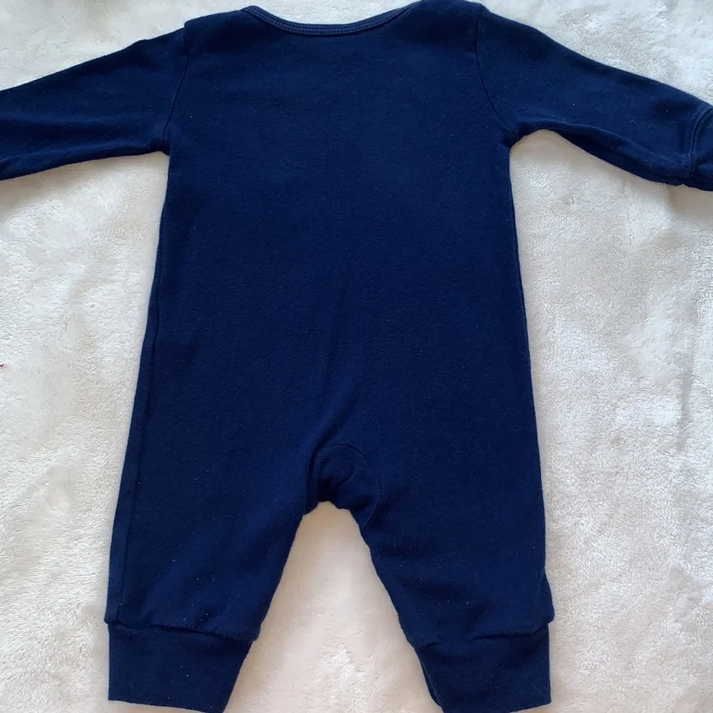 Carter’s Navy Turkey Romper 3M Thanksgiving EUC - Picture 7 of 7